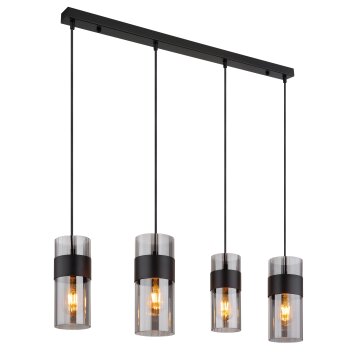 Illuminazione Globo Lighting Scarfina Lampadario a sospensione Nero, 4-Luci