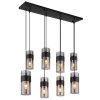 Illuminazione Globo Lighting Scarfina Lampadario a sospensione Nero, 8-Luci