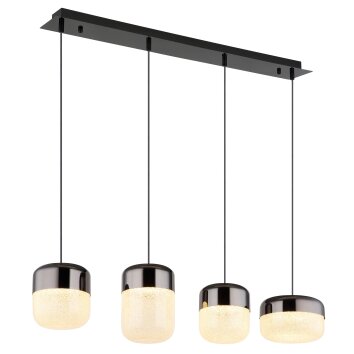 Illuminazione Globo Lighting Cristallica Lampadario a sospensione LED Antracite, 1-Luce