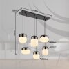 Illuminazione Globo Lighting Cristallica Lampadario a sospensione LED Antracite, 1-Luce