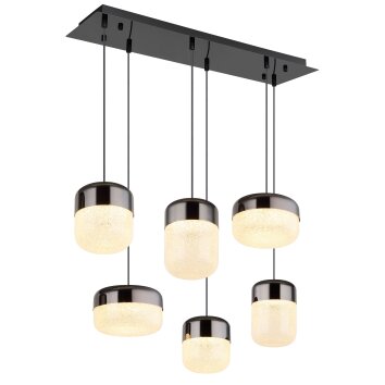 Illuminazione Globo Lighting Cristallica Lampadario a sospensione LED Antracite, 1-Luce