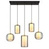 Illuminazione Globo Lighting Lampigna Lampadario a sospensione LED Ottone, Nero, 1-Luce