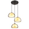 Illuminazione Globo Lighting Jella Lampadario a sospensione Nero, 3-Luci