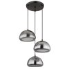 Illuminazione Globo Lighting Jella Lampadario a sospensione Nero, 3-Luci