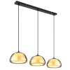 Illuminazione Globo Lighting Jella Lampadario a sospensione Nero, 3-Luci