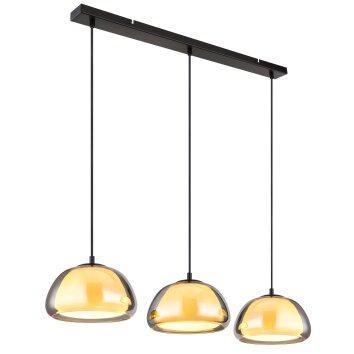 Illuminazione Globo Lighting Jella Lampadario a sospensione Nero, 3-Luci