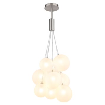 Illuminazione Globo Lighting Ballgi Lampadario a sospensione Nichel opaco, 9-Luci