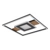 Illuminazione Globo Lighting Pikara Plafoniera LED Aspetto del legno, Nero, 1-Luce