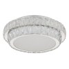 Illuminazione Globo Lighting Klara Plafoniera LED Cromo, 1-Luce, Telecomando