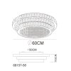 Illuminazione Globo Lighting Klara Plafoniera LED Cromo, 1-Luce, Telecomando