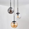 Gastor Lampadario a sospensione, Lampada a sfera Ambrato, Chiaro, Grigio fumo, 3-Luci