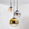 Gastor Lampadario a sospensione, Lampada a sfera Ambrato, Oro, Chiaro, Grigio fumo, 3-Luci