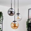 Gastor Lampadario a sospensione, Lampada a sfera Ambrato, Chiaro, Grigio fumo, 3-Luci