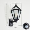 Falfosa Lampada da parete per esterno Nero, 1-Luce, Sensori di movimento