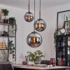 Gastor Lampadario a sospensione, Lampada a sfera 30 cm Grigio fumo, 3-Luci