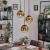 Gastor Lampadario a sospensione, Lampada a sfera 30 cm Oro, Chiaro, 3-Luci
