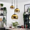 Gastor Lampadario a sospensione, Lampada a sfera 30 cm Oro, Chiaro, 3-Luci