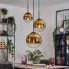 Gastor Lampadario a sospensione, Lampada a sfera 30 cm Oro, Chiaro, 3-Luci