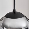 Gastor Lampadario a sospensione, Lampada a sfera 30 cm Grigio fumo, 3-Luci