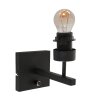 Illuminazione Steinhauer Vidrio Applique Nero, 1-Luce