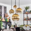 Koyoto Lampadario a sospensione, Lampada a sfera, Lampada a sospensione Oro, Chiaro, 4-Luci