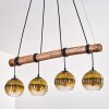 Koyoto Lampadario a sospensione, Lampada a sfera, Lampada a sospensione Écru, Nero, 4-Luci