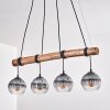 Koyoto Lampadario a sospensione, Lampada a sfera, Lampada a sospensione Écru, Nero, 4-Luci