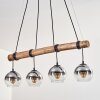 Koyoto Lampadario a sospensione, Lampada a sfera, Lampada a sospensione Écru, Nero, 4-Luci