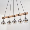 Koyoto Lampadario a sospensione, Lampada a sfera, Lampada a sospensione Écru, Nero, 5-Luci