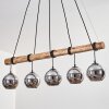 Koyoto Lampadario a sospensione, Lampada a sfera, Lampada a sospensione Écru, Nero, 5-Luci