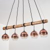 Koyoto Lampadario a sospensione, Lampada a sfera, Lampada a sospensione Écru, Nero, 5-Luci