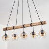 Koyoto Lampadario a sospensione, Lampada a sfera, Lampada a sospensione Écru, Nero, 5-Luci