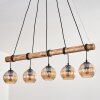 Koyoto Lampadario a sospensione, Lampada a sfera, Lampada a sospensione Écru, Nero, 5-Luci