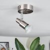 Illuminazione Trio Leuchten Gropptorp Plafoniera, Faretto da soffitto LED Nichel opaco, 1-Luce