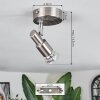 Illuminazione Trio Leuchten Gropptorp Plafoniera, Faretto da soffitto Nichel opaco, 1-Luce