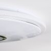 Gjevninge Plafoniera LED Argento, Bianco, 1-Luce, Telecomando