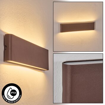 Gamas Lampada da parete per esterno, Illuminazione bagno, Applique, Faretto da parete Ruggine, 1-Luce