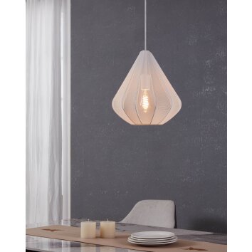 Illuminazione Eglo DOLWEN Lampadario a sospensione Bianco, 1-Luce