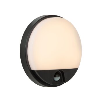 Illuminazione Lucide IR Lampada da parete per esterno LED Nero, 1-Luce, Sensori di movimento