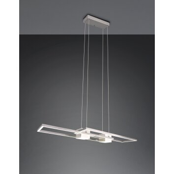 Illuminazione Trio Leuchten ALBANY Lampada a sospensione LED Nichel opaco, 1-Luce, Telecomando