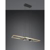 Illuminazione Trio Leuchten ALBANY Lampada a sospensione LED Nero-Oro, 1-Luce, Telecomando