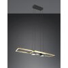 Illuminazione Trio Leuchten ALBANY Lampada a sospensione LED Nero-Oro, 1-Luce, Telecomando