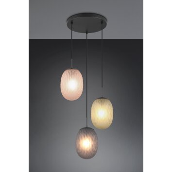 Illuminazione Trio Leuchten Facette Lampada a sospensione Nero, 3-Luci