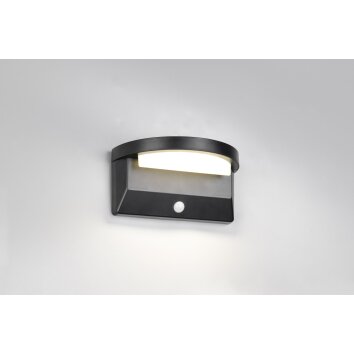 Illuminazione Reality Moro Applique LED Nero, 1-Luce, Sensori di movimento