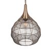 Illuminazione Trio Leuchten SORAYA Lampada a sospensione Ottone antico, 1-Luce