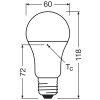 Illuminazione Osram E27 14 Watt Bianco caldo 1521 Lumen