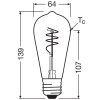 Illuminazione Osram E27 3.4 Watt Bianco caldo 470 Lumen