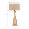 Illuminazione Trio Leuchten TOBA Lampada da tavolo Legno chiaro, 1-Luce