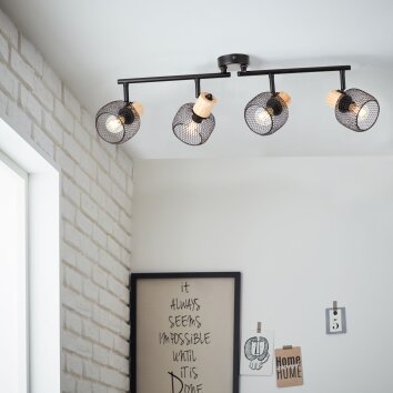 Illuminazione Brilliant Giada Faretto da soffitto Nero, 4-Luci