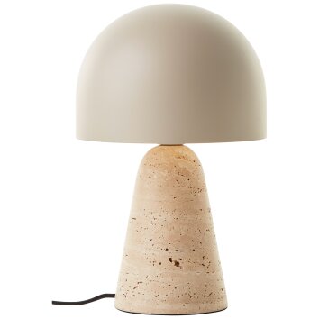 Lampada a forma di fungo  Illuminazione Brilliant Nalam Lampada da tavolo Beige, 1-Luce